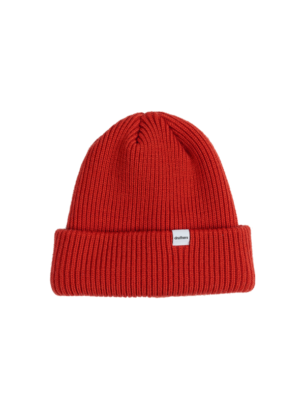 Druthers - Hat - 1x1 Rib Knit - Beanie - Red