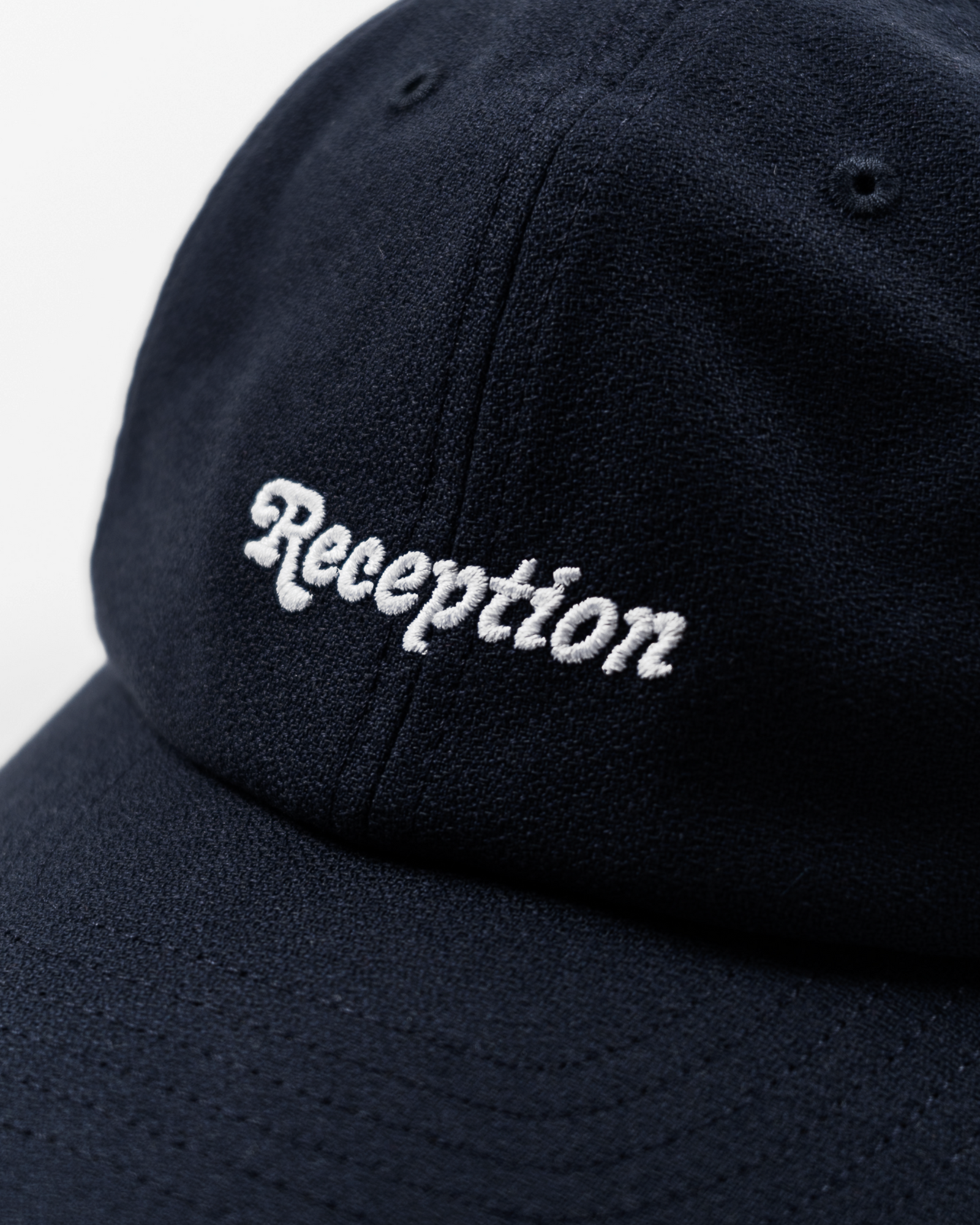 Reception - Hat - Classic Logo Crepe - 6 Panel Cap - Dark Navy