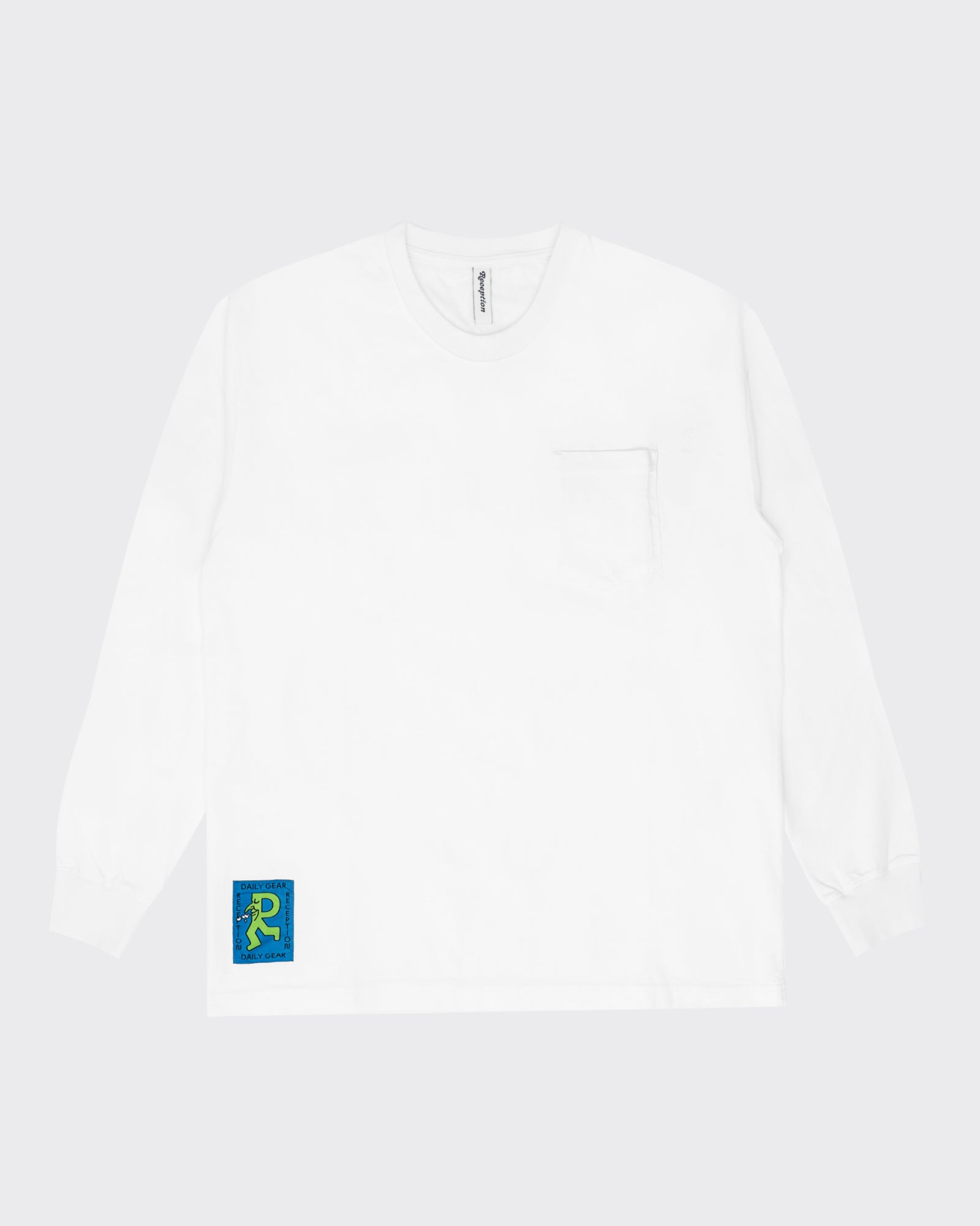 Reception - Tee - LS Pocket - Rugby Tee - White