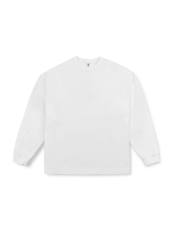 Reception - Tee - Cherry - LS Tee - White