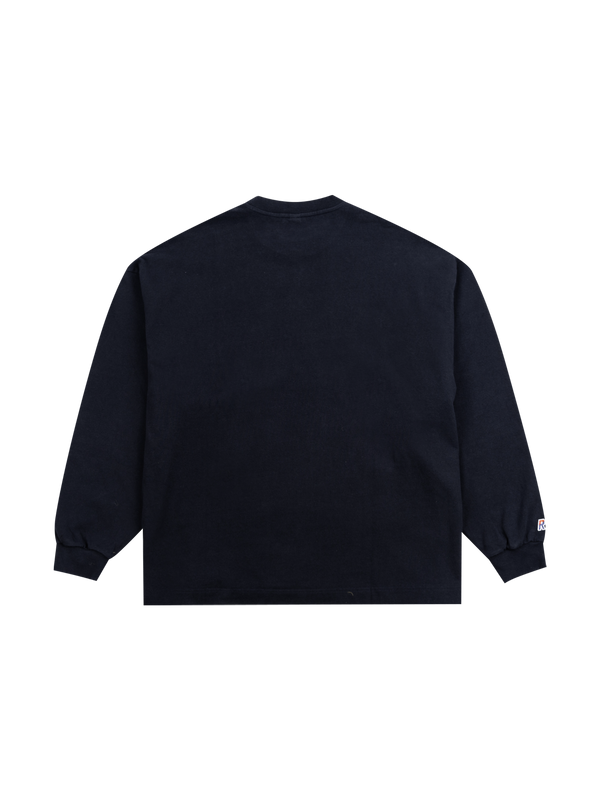 Reception - Tee - Cherry - LS Tee - Dark Navy