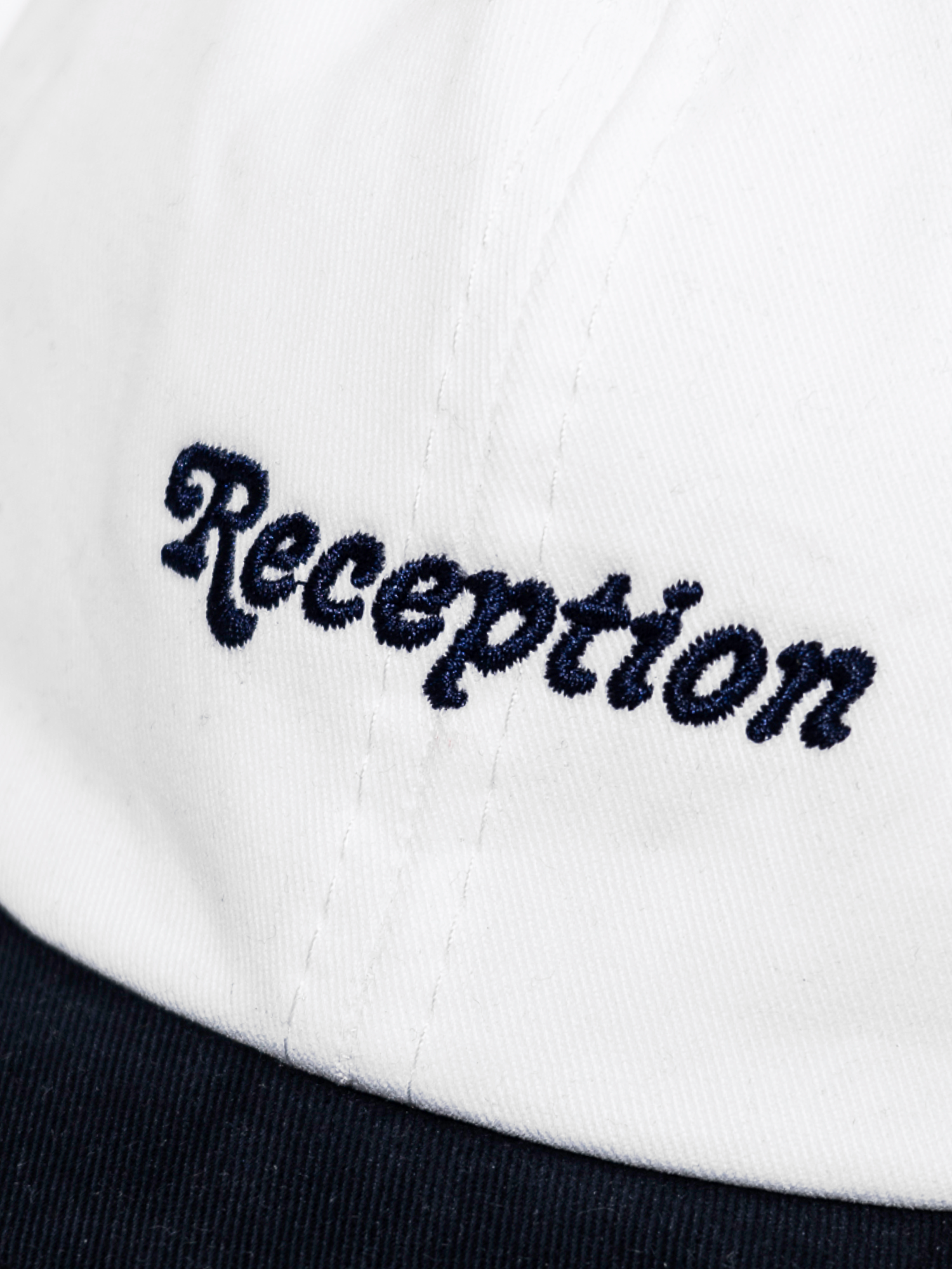 Reception - Cap - Classic Logo - 6 Panel Cap - White & Dark Navy