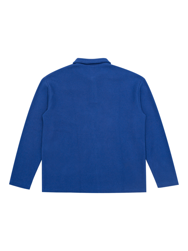 Reception - Knit - Polo Sweat - Mid Blue