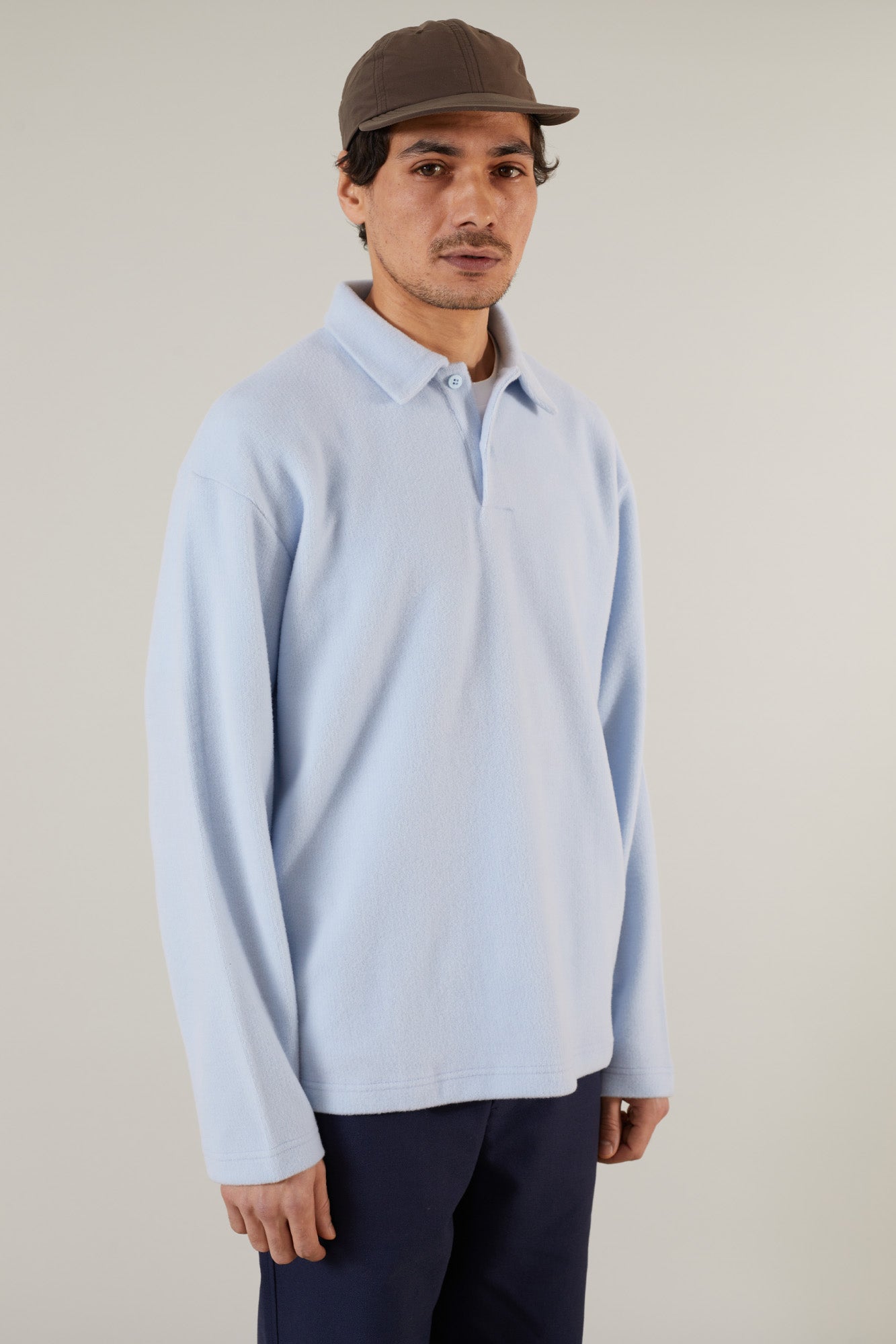 Reception - Knit - Interlock - Polo Sweat - Ice Blue