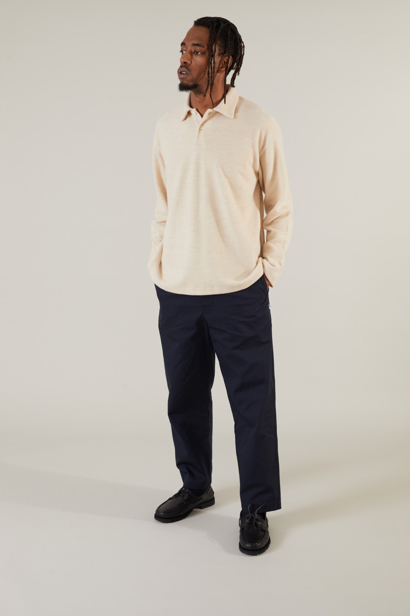 Reception - Knit - Interlock - Polo Sweat - Butter White