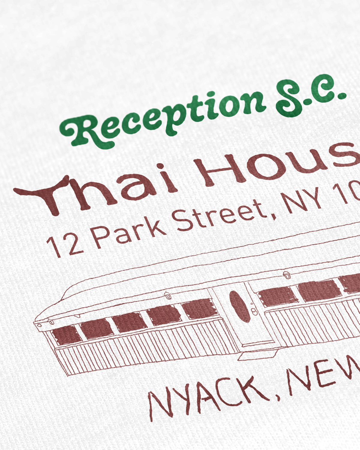 Reception - Tee - Thai House - Nyack, New York - White