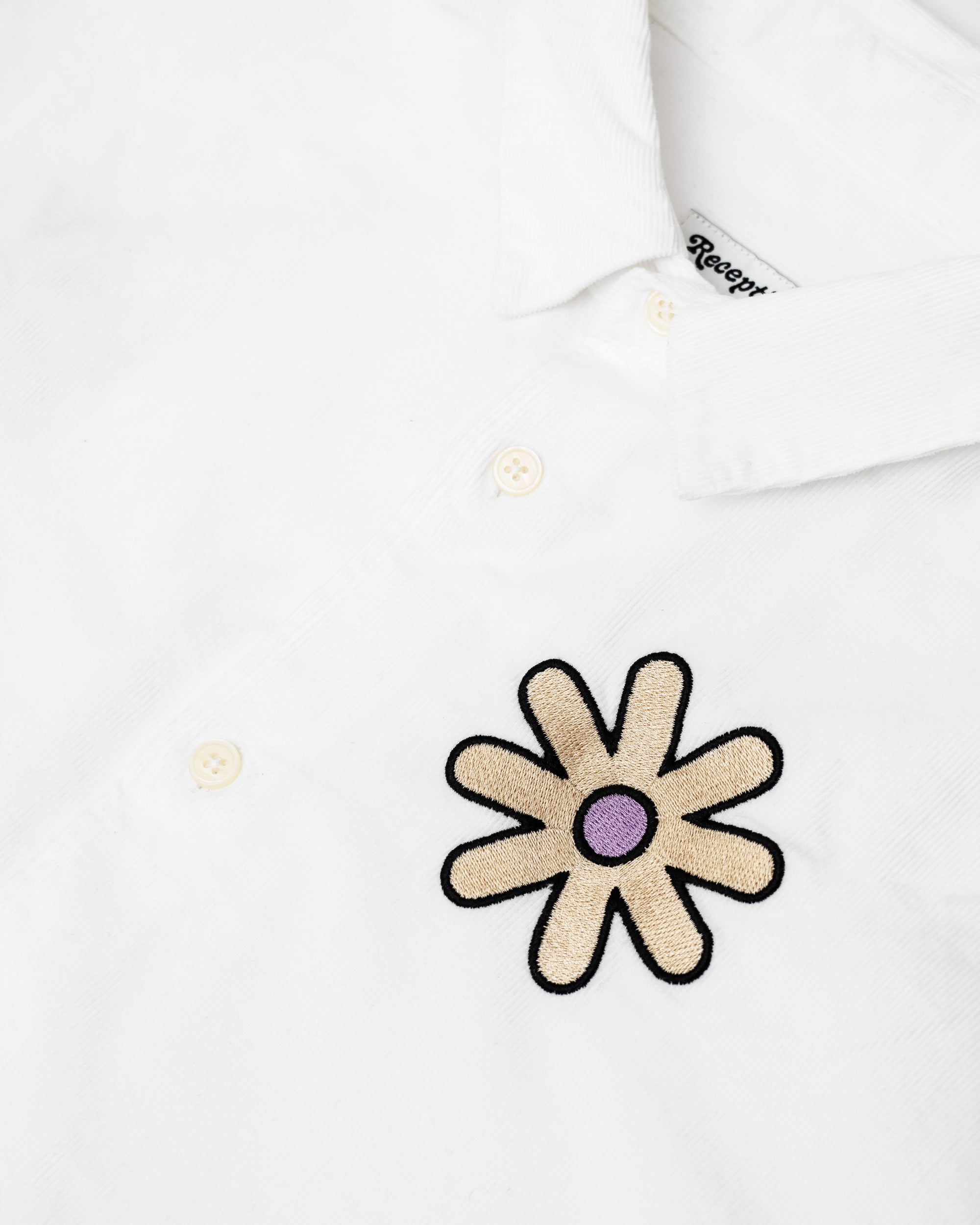 Reception - Shirt - Flowers - Loose Financial Shirt - White
