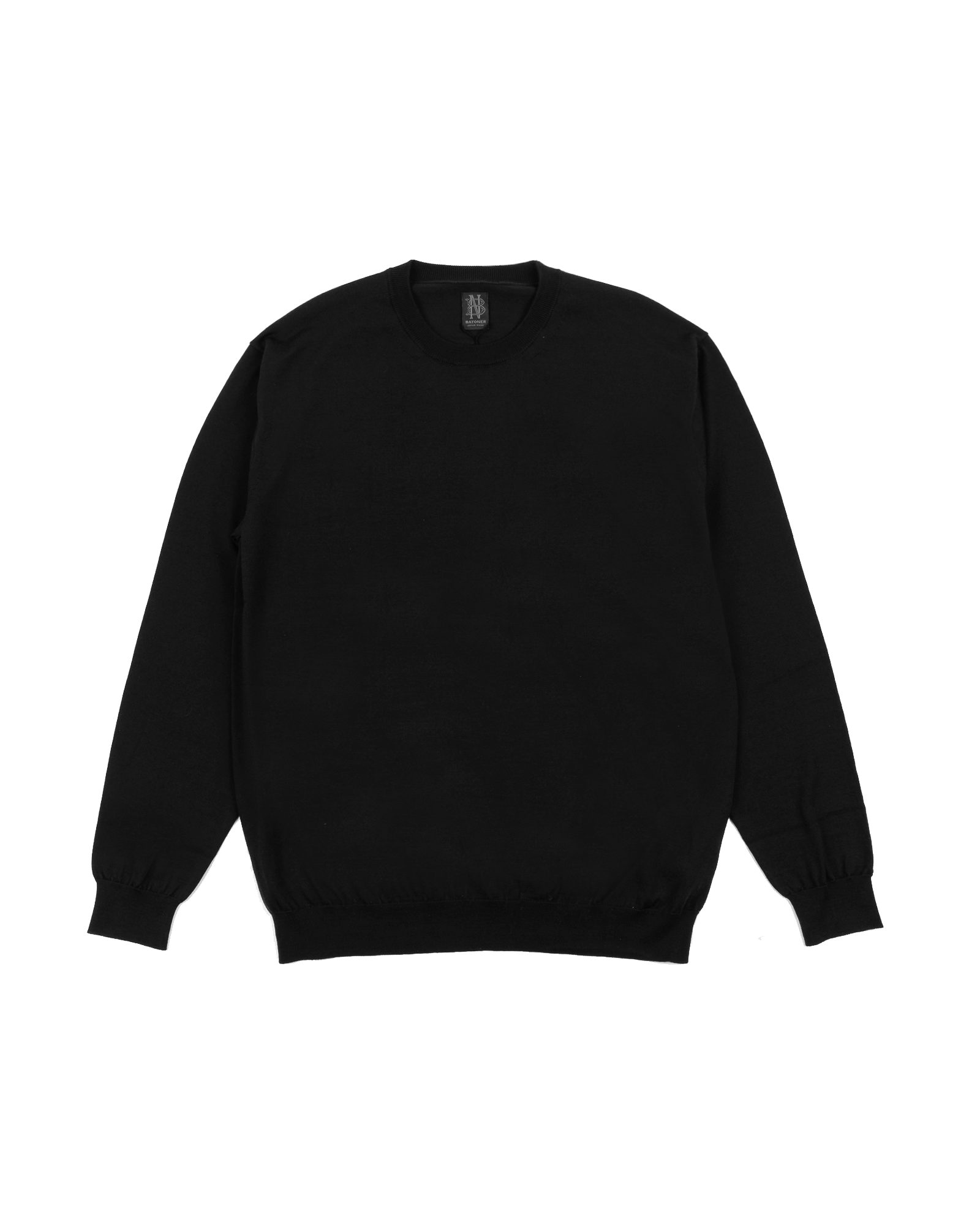 Batoner - Knit - Essential High Gauge - Crew Neck - Black