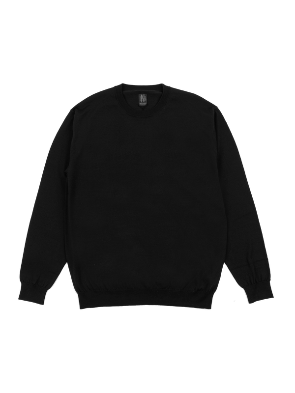 Batoner - Knit - Essential High Gauge - Crew Neck - Black