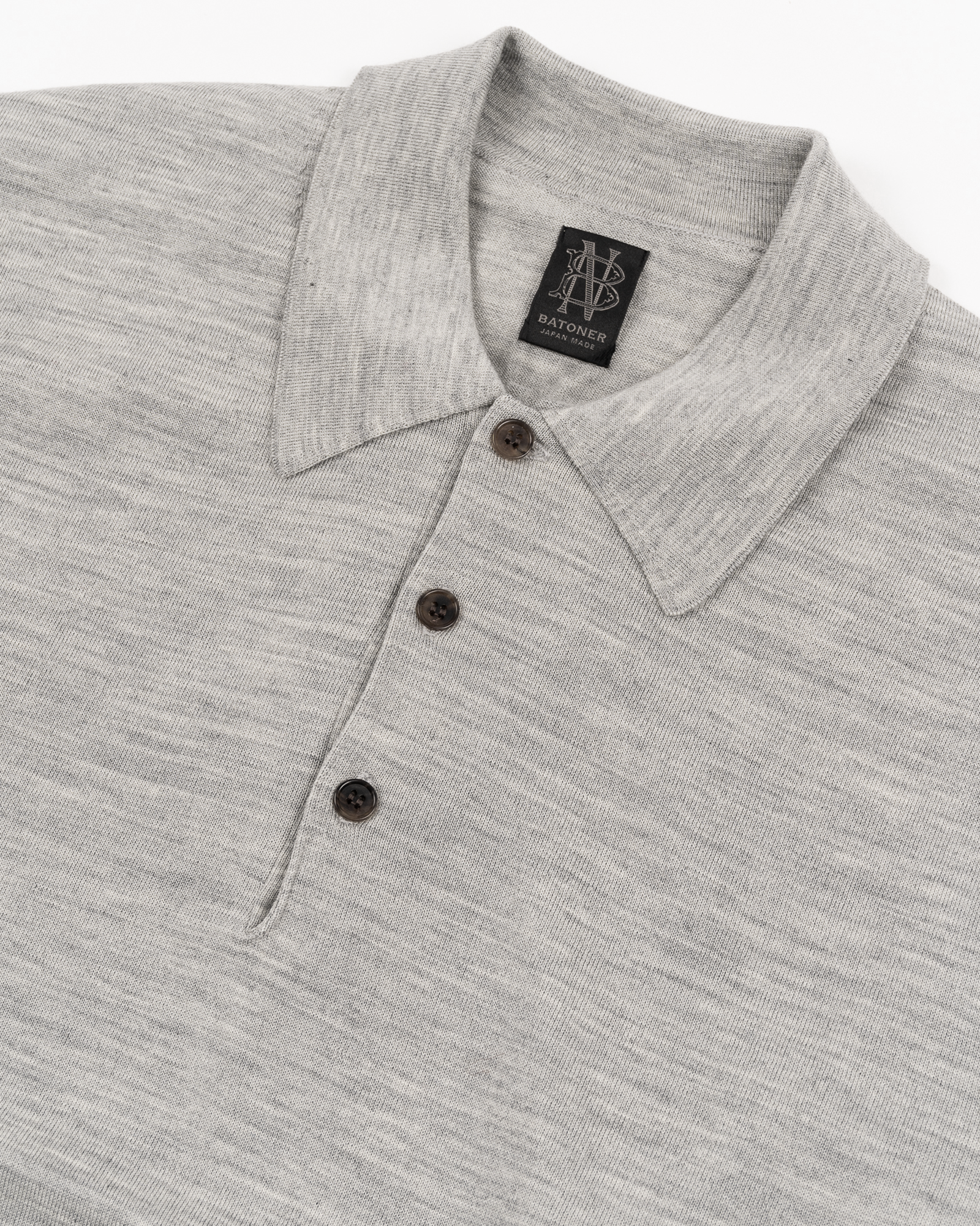 Batoner - Knit - Essential High Gauge - Polo - Gray