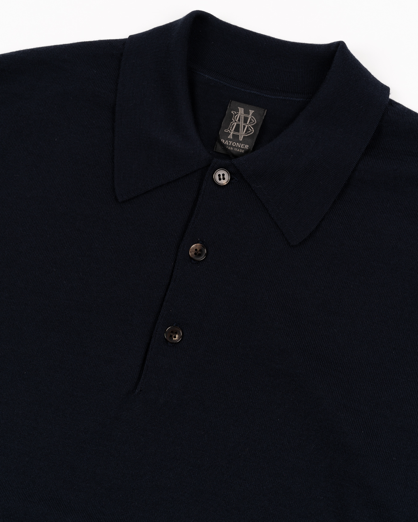 Batoner - Knit - Essential High Gauge - Polo - Navy