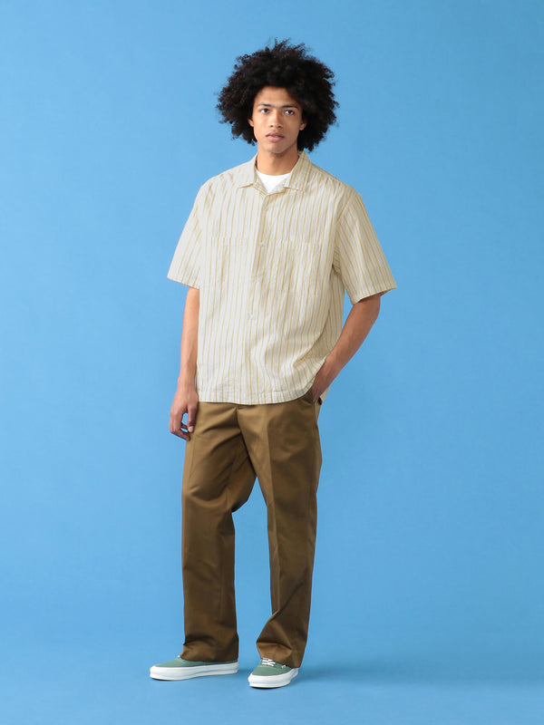 Pilgrim Surf + Supply - Shirt - Johnny Stripe - Short Sleeve Shirt - Mustard