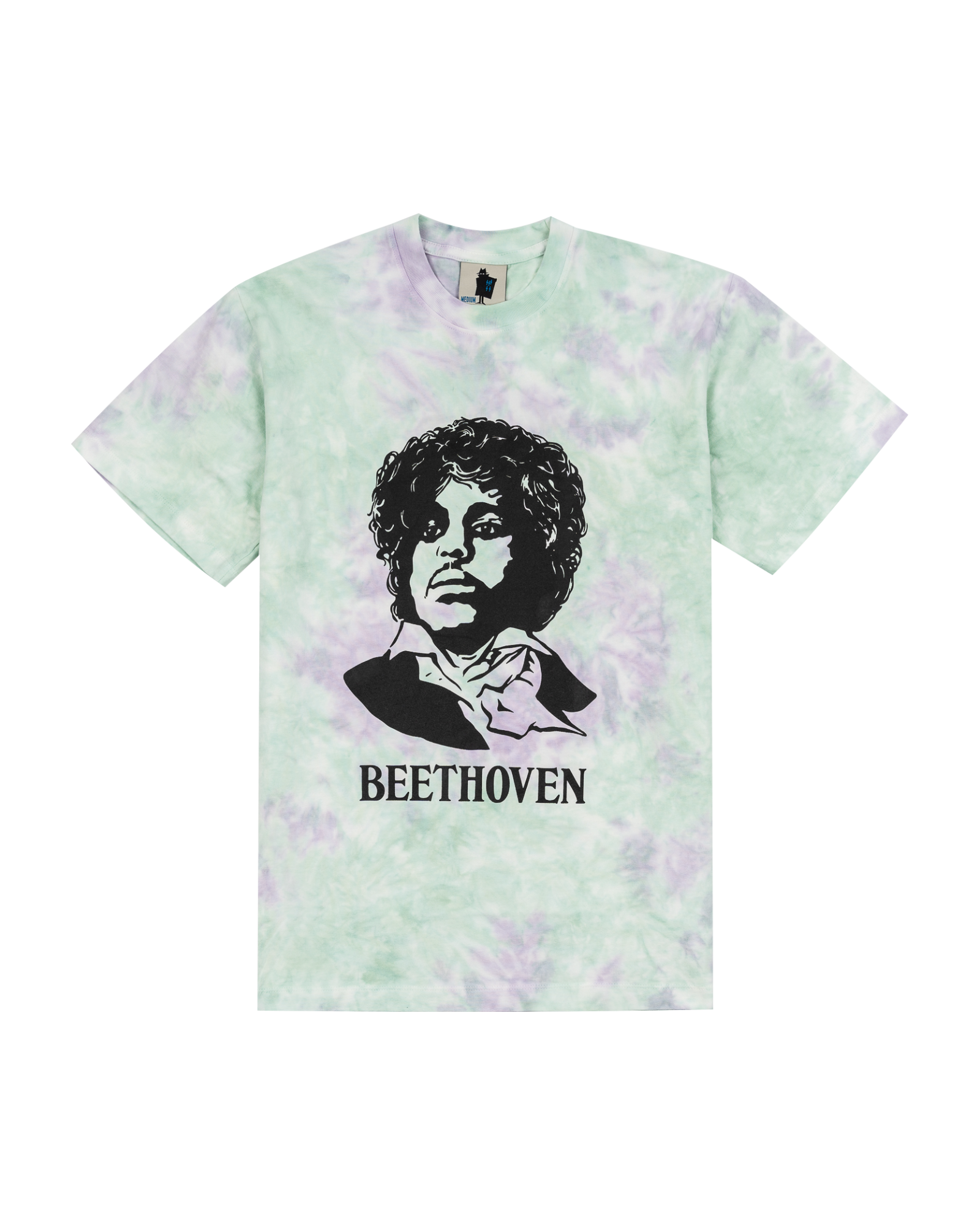 Real Bad Man - Tee - Beethoven - SS Tee - Green Tie Dye