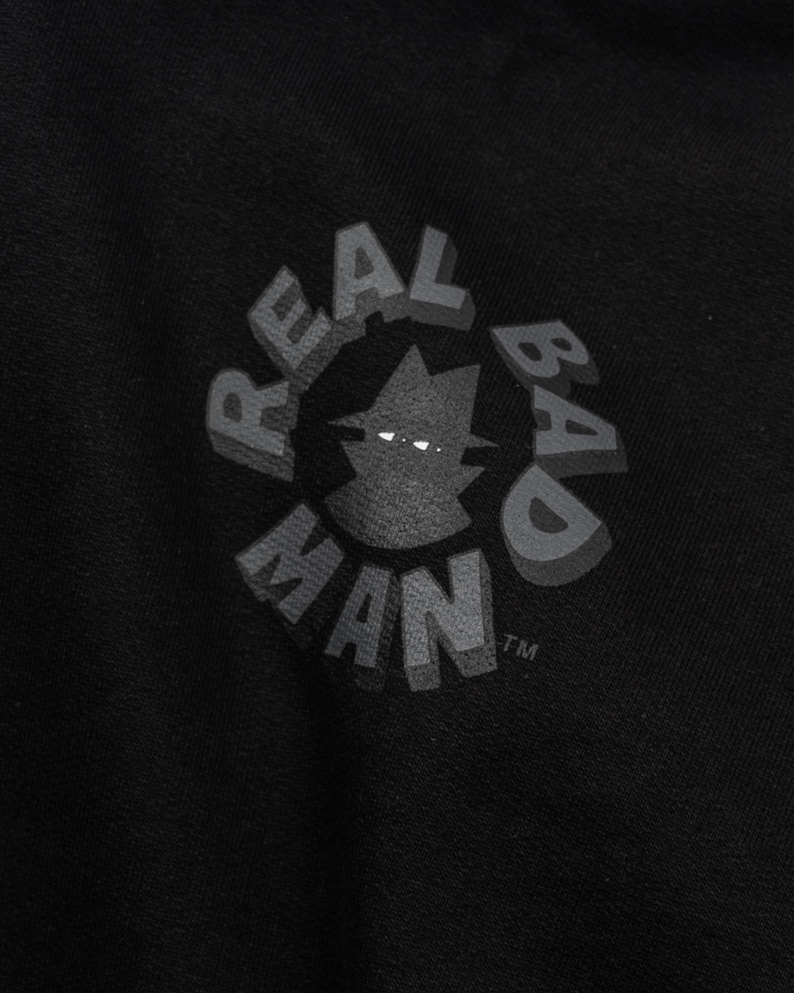 Real Bad Man - Sweat - RBM 2 Tone - Hood Fleece - Washed Black