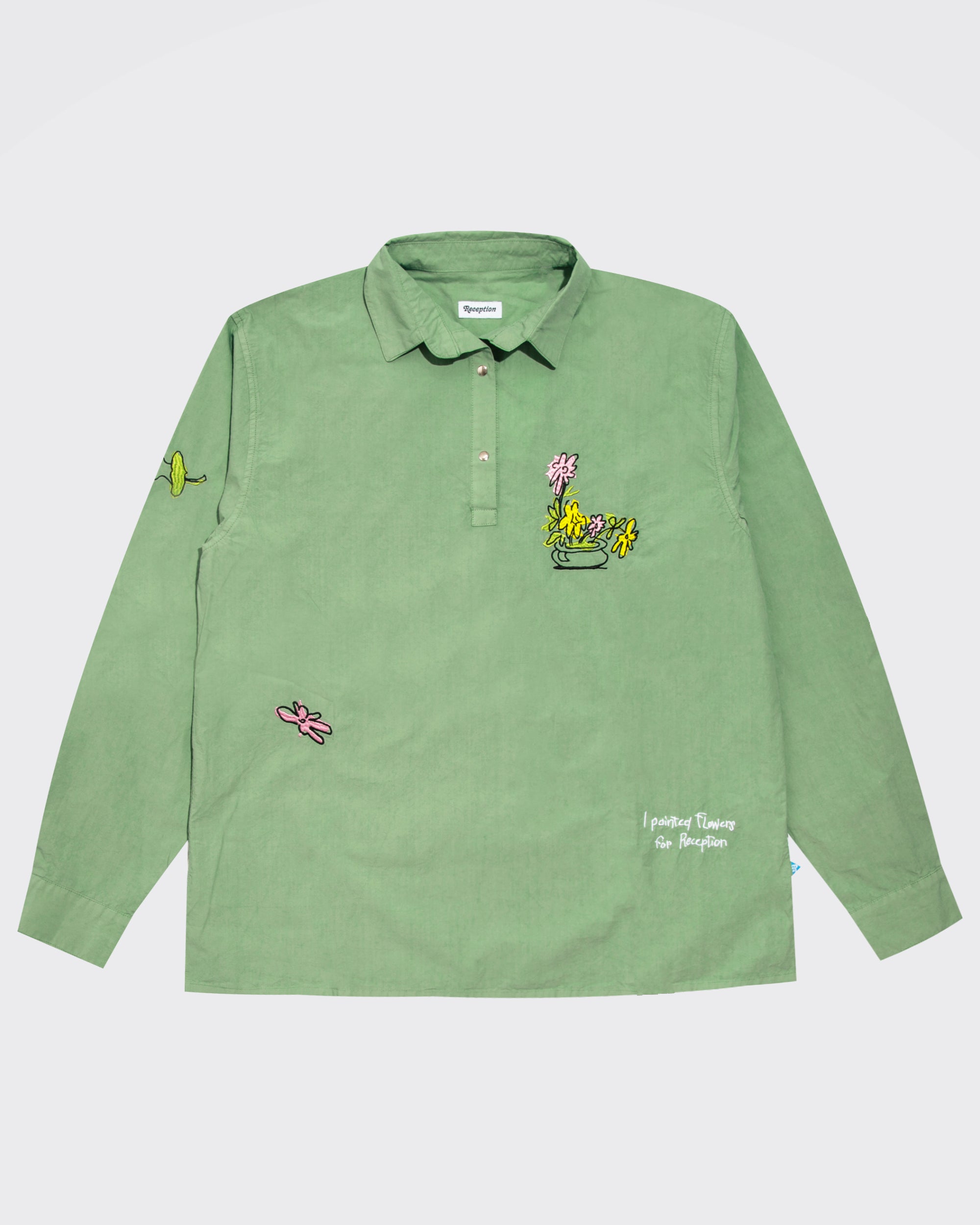 Reception - Shirt - Snap Shirt - Fruit - Smoke Green