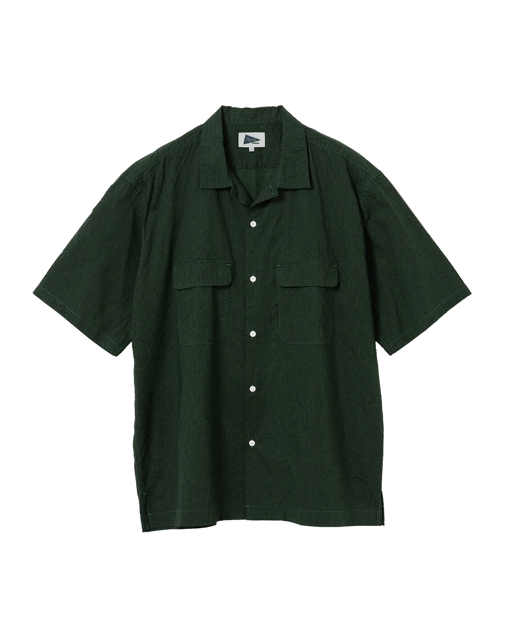 Pilgrim Surf + Supply - Shirt - Sam Paisley - Short Sleeve Shirt - Green