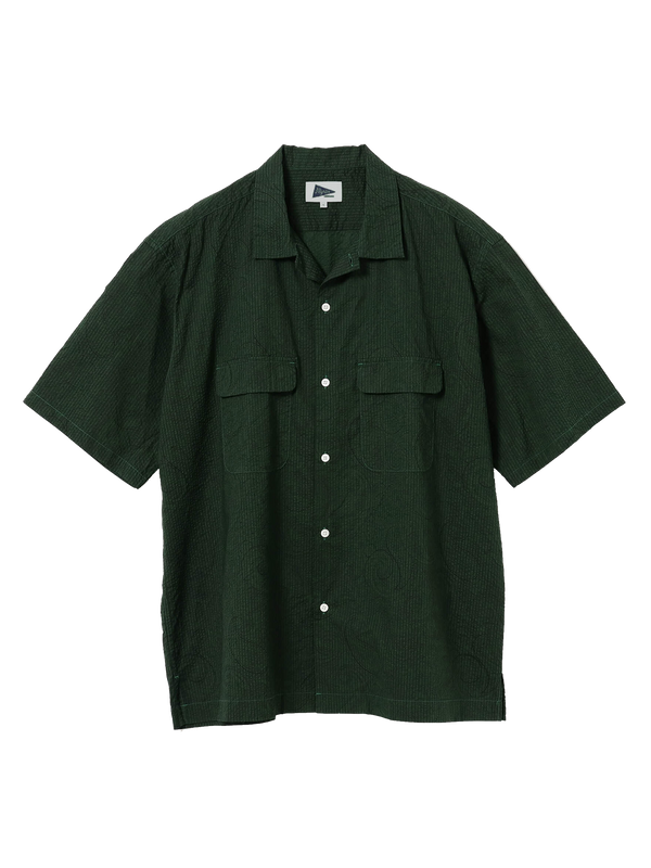 Pilgrim Surf + Supply - Shirt - Sam Paisley - Short Sleeve Shirt - Green